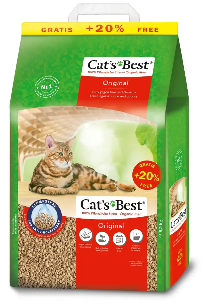 Asternut igienic pentru pisici Cat s Best Original 10 + 2 L