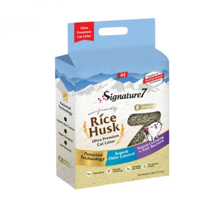 Asternut igienic pentru pisici Signature7 Original Rice Husk 7L
