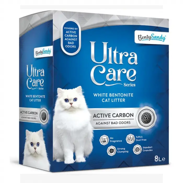 Asternut igienic pentru pisici Ultra Care Carbon Activ 8L