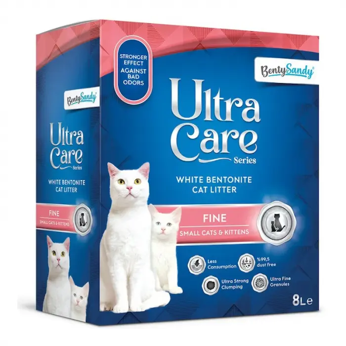 Asternut igienic pentru pisici Ultra Care Fine Kittens 8L