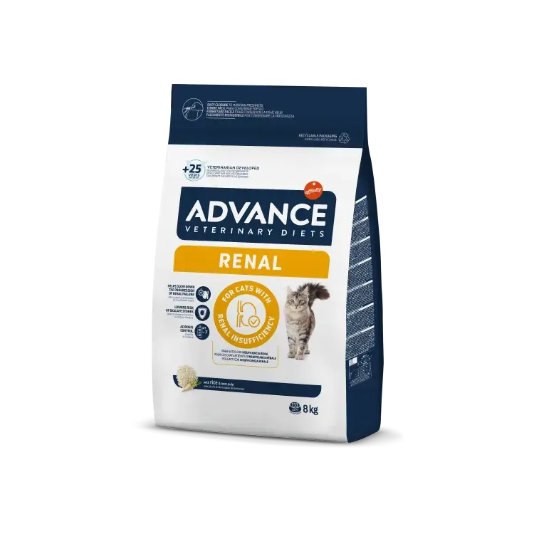 Hrana dietetica pentru pisici Advance Veterinary Diets Insuficienta Renala 8 kg