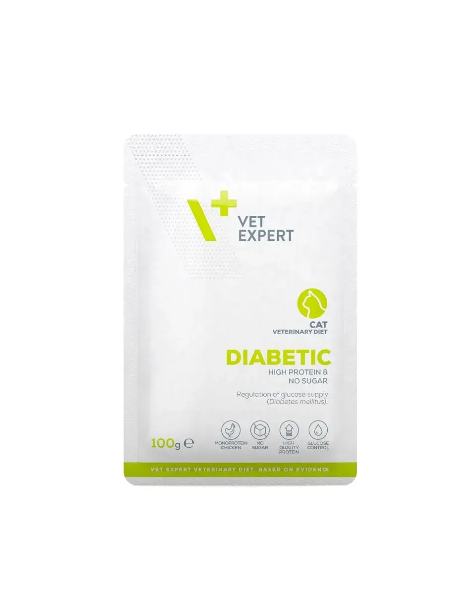 Hrana dietetica pentru pisici Diabetic VetExpert 100 gr