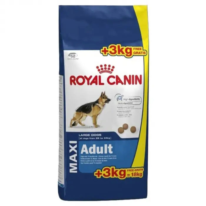 Hrana uscata pentru caini Royal Canin Maxi Adult 15 kg +3 kg Gratis