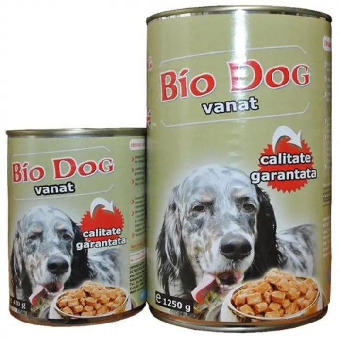 Hrana umeda pentru caini Biodog cu vanat 410 g