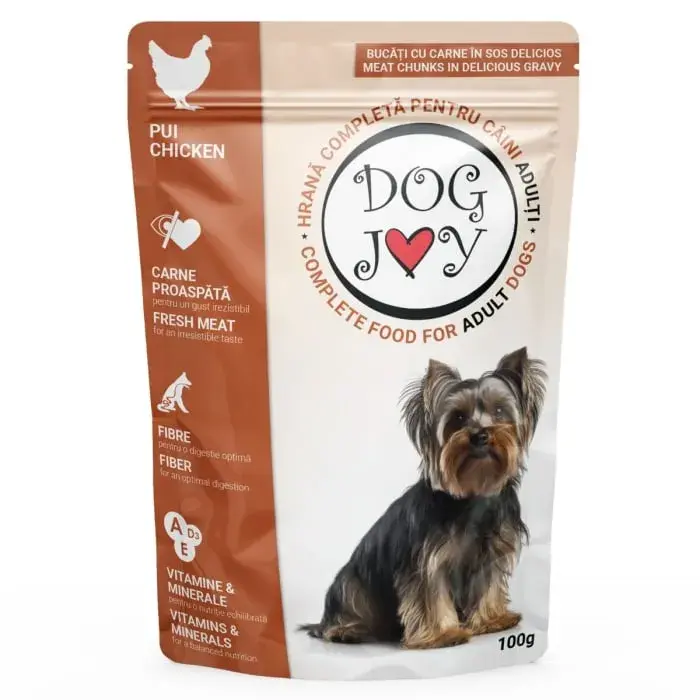 Hrana umeda pentru caini Dog Joy cu pui 100 gr