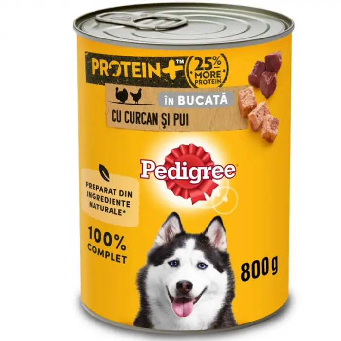 Hrana umeda pentru caini Pedigree Adult cu pui curcan 800 gr
