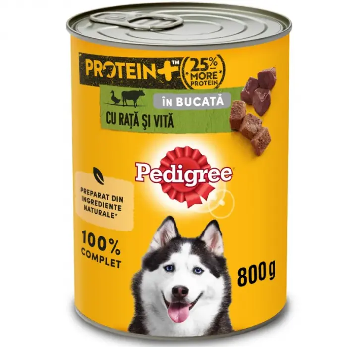 Hrana umeda pentru caini Pedigree Adult cu rata vita 800 gr