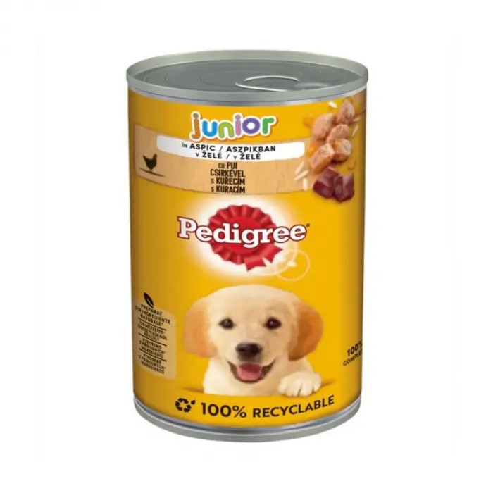 Hrana umeda pentru caini Pedigree Junior cu pui in aspic 400 gr