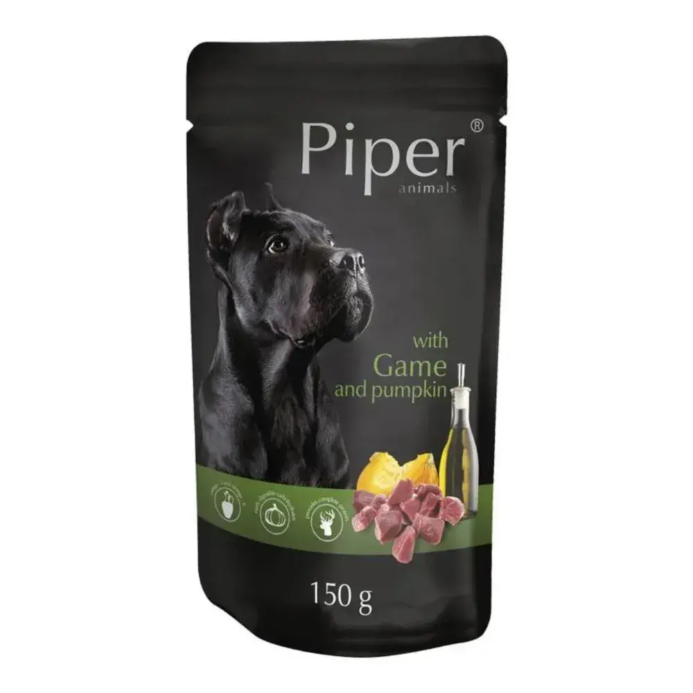 Hrana umeda pentru caini Piper Adult cu vanat  dovleac 150 gr