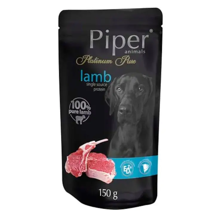 Hrana umeda pentru caini Piper Platinum Pure Adult cu miel 150 gr