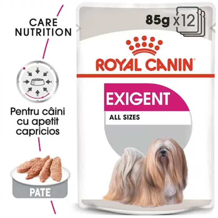 Set 12 buc x Hrana umeda pentru caini Royal Canin Mini Exigent 85 gr