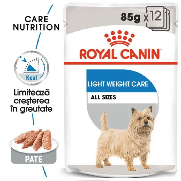 Set 12 buc x 85 gr Hrana umeda pentru caini Royal Canin Light Weight Care