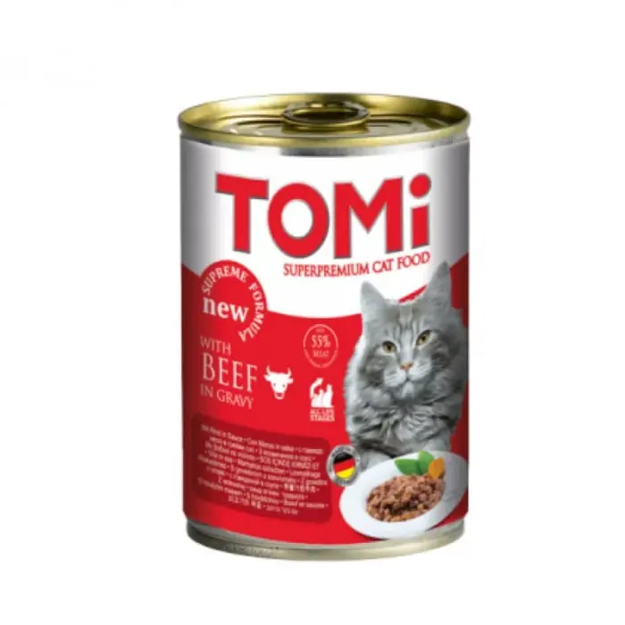 Hrana umeda pentru pisici Tomi cu vita 400 gr