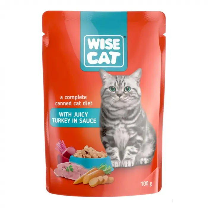 Hrana umeda pentru pisici Wise cu curcan 100 gr