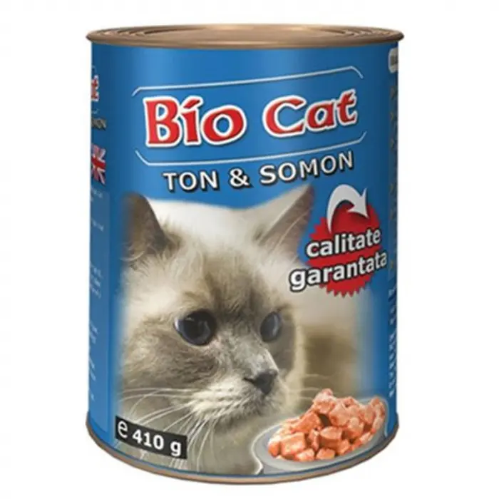 Hrana umeda pentru pisici Biocat cu ton  somon 410 gr