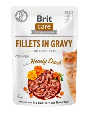 Hrana umeda pentru pisici Brit Fillets in Gravy cu rata 85 gr