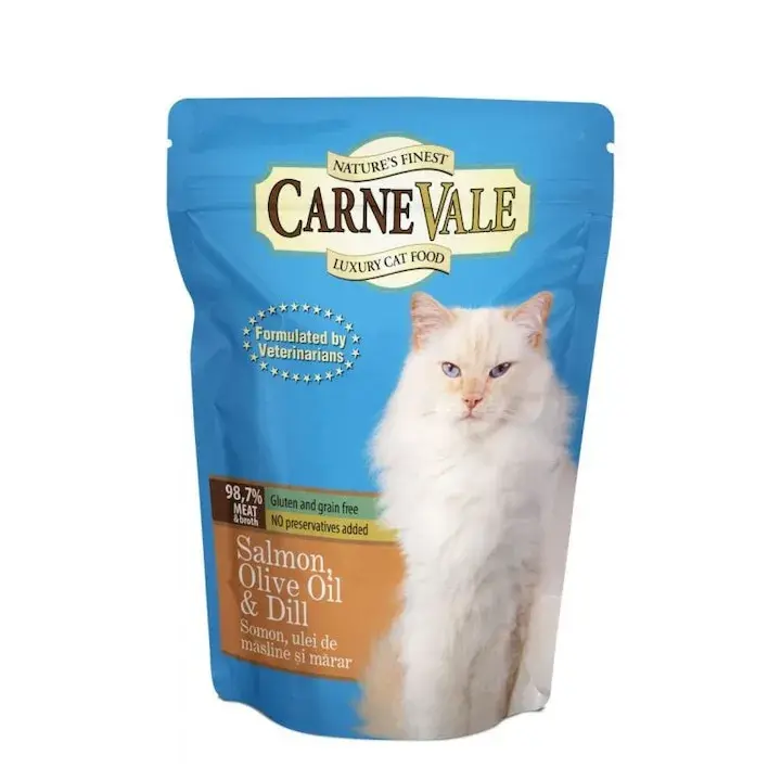 Hrana umeda pentru pisici Carnevale cu somon  ulei de masline 85 gr
