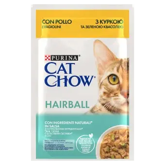 Hrana umeda pentru pisici Cat Chow Hairball cu pui 85 gr