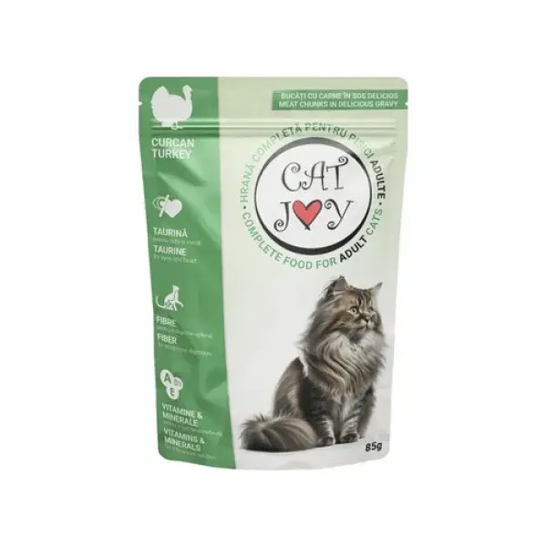 Hrana umeda pentru pisici Cat Joy cu curcan 85 gr