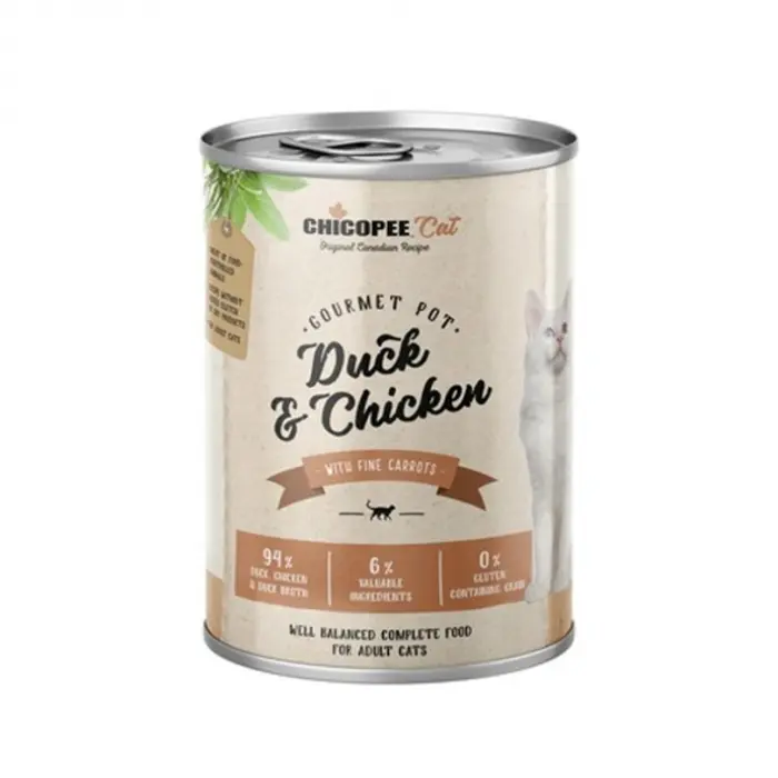 Hrana umeda pentru pisici Chicopee cu rata si pui 400 gr