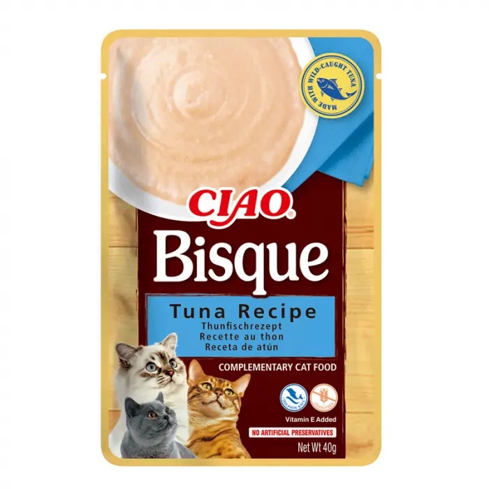 Hrana umeda pentru pisici Ciao Bisque cu ton 40 gr