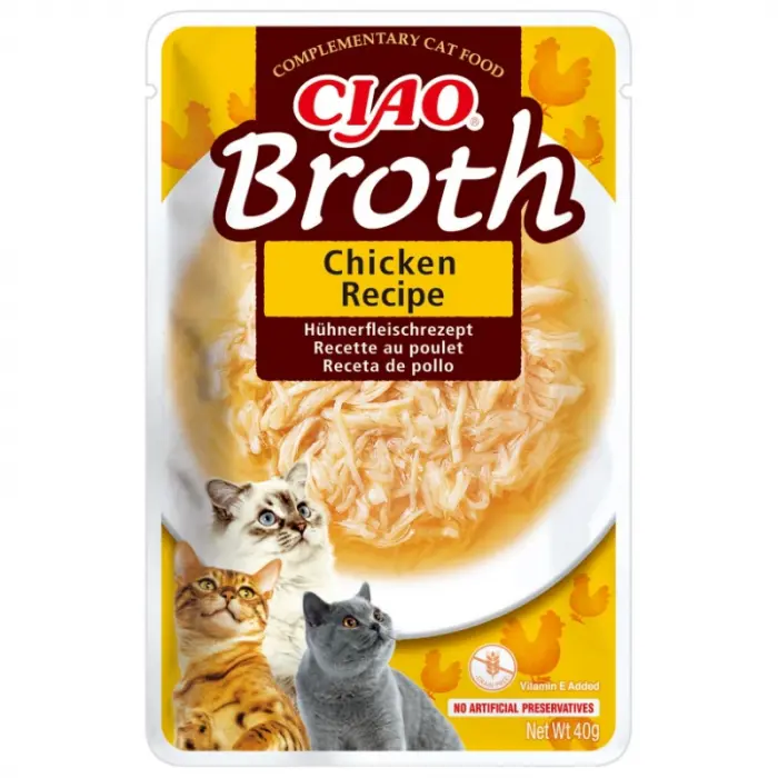 Hrana umeda pentru pisici Ciao Broth cu pui 40 gr