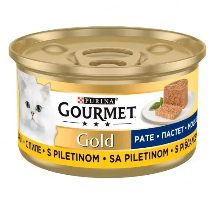 Hrana umeda pentru pisici Gourmet Gold Mousse cu pui 85 gr