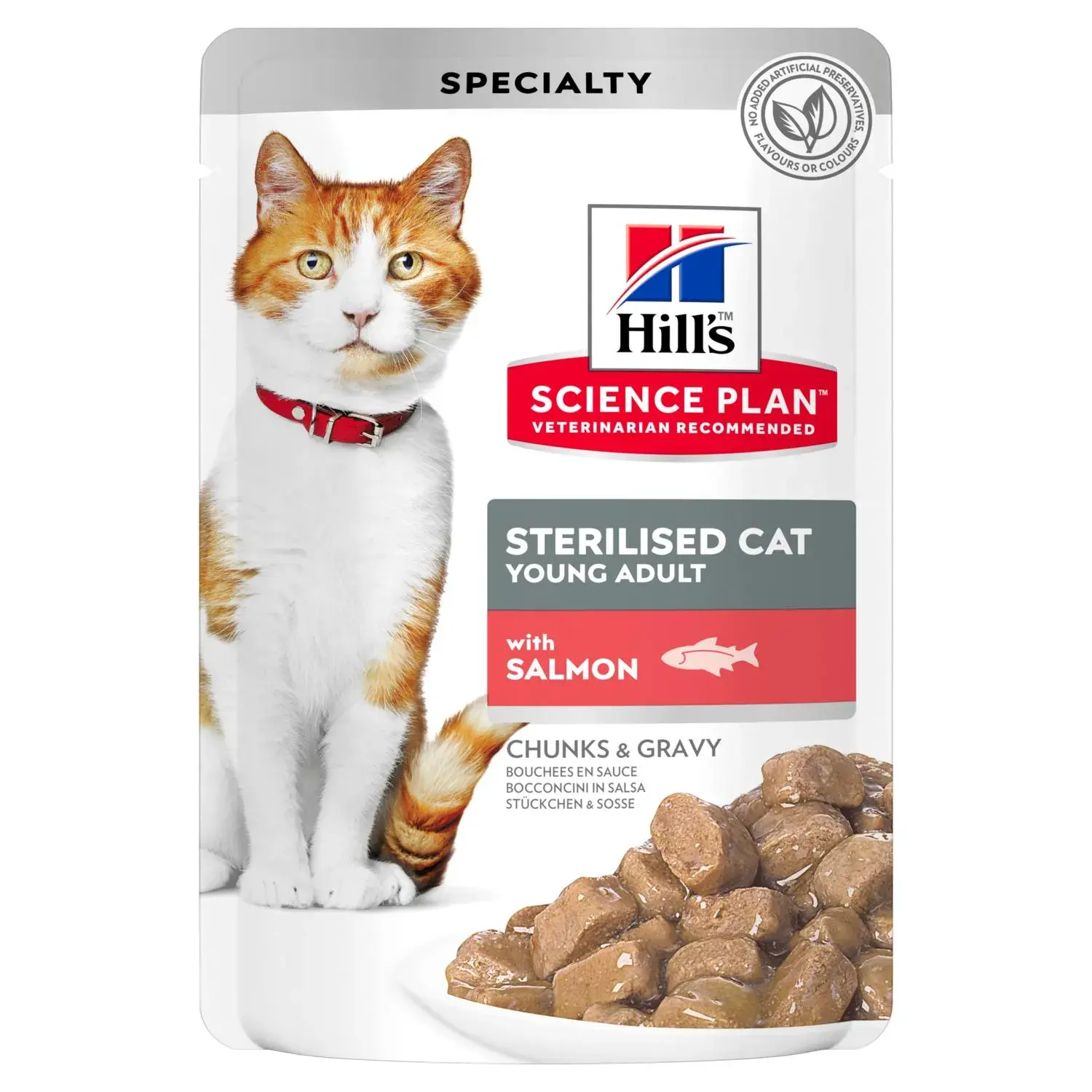 Hrana umeda pentru pisici Hill s SP Sterilised cu somon 85 gr