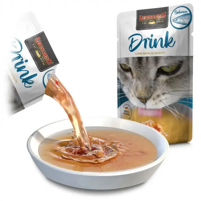 Hrana umeda pentru pisici Leonardo Drink cu somon 40 gr
