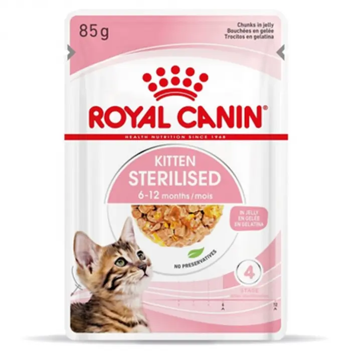 Hrana umeda pentru pisici Royal Canin Kitten Sterilised 85 gr