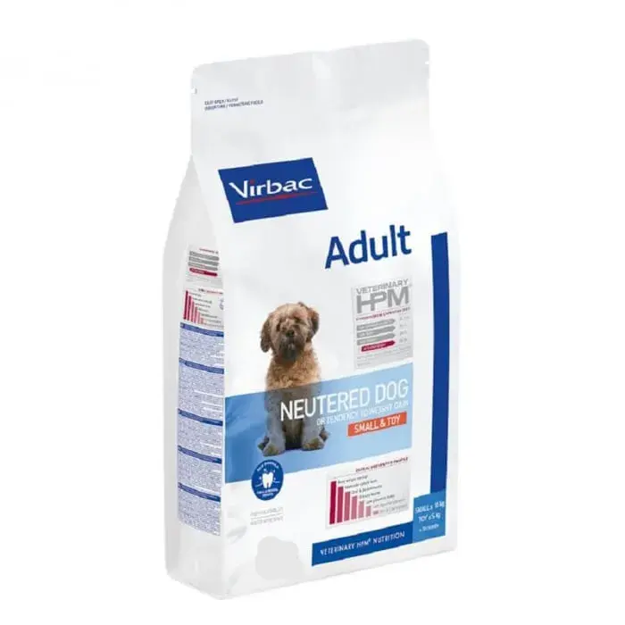 Hrana uscata pentru caini Virbac HPM Adult Neutered Small Toy 1,5 kg
