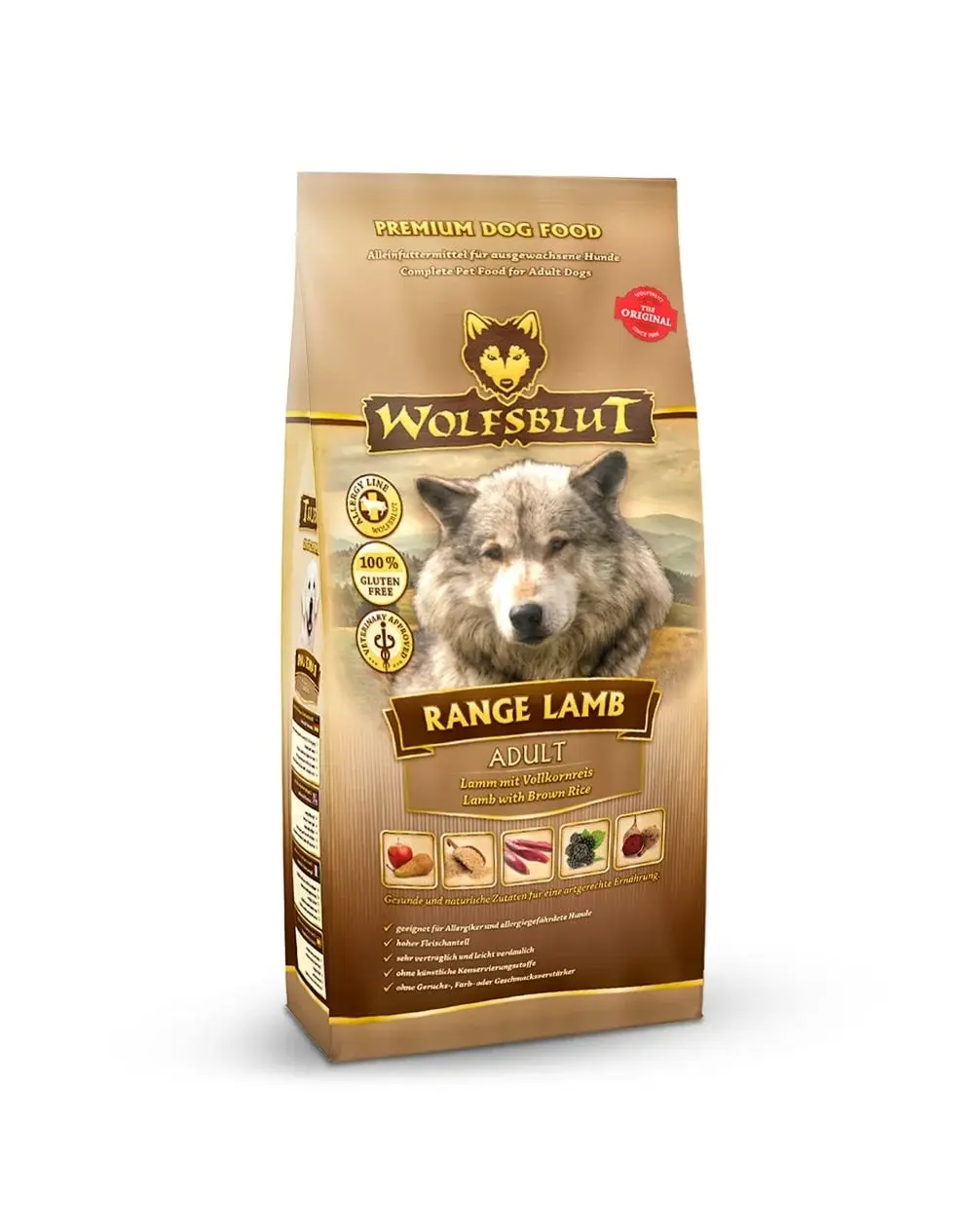 Hrana uscata pentru caini Wolfsblut Range Adult cu miel 12,5 kg