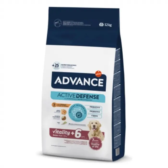 Hrana uscata pentru caini Advance Maxi Senior Vitality +6, 12 kg