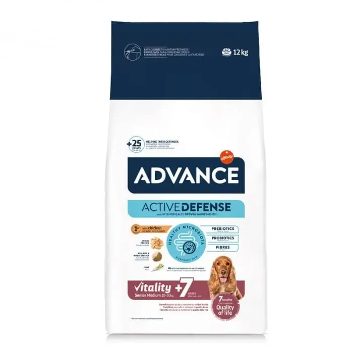 Hrana uscata pentru caini Advance Medium Adult Senior 12 kg