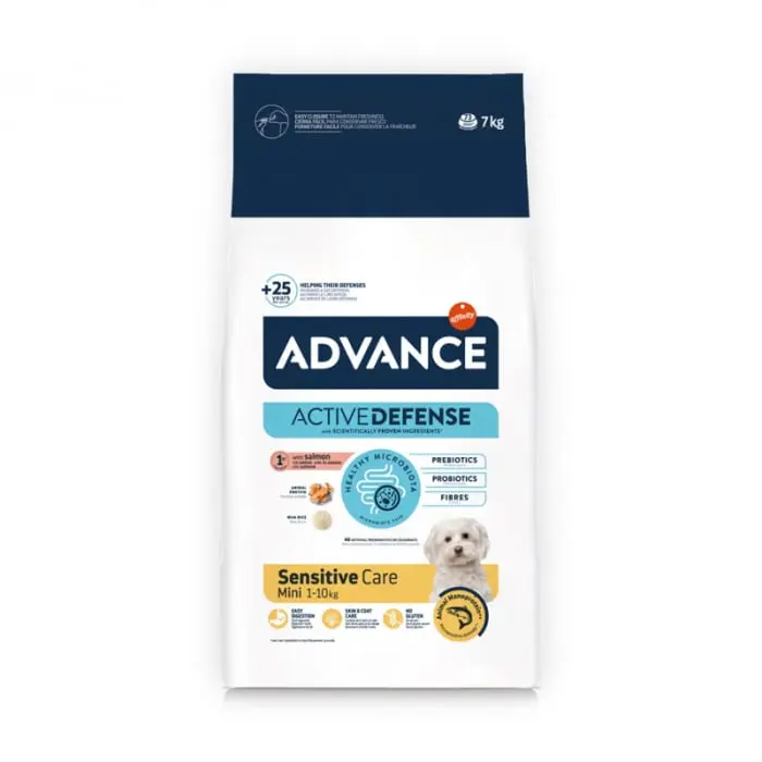 Hrana uscata pentru caini Advance Mini Sensitive cu somon 7 kg