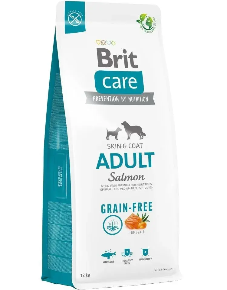 Hrana uscata pentru caini Brit Care Grain-free Adult cu somon 12 kg