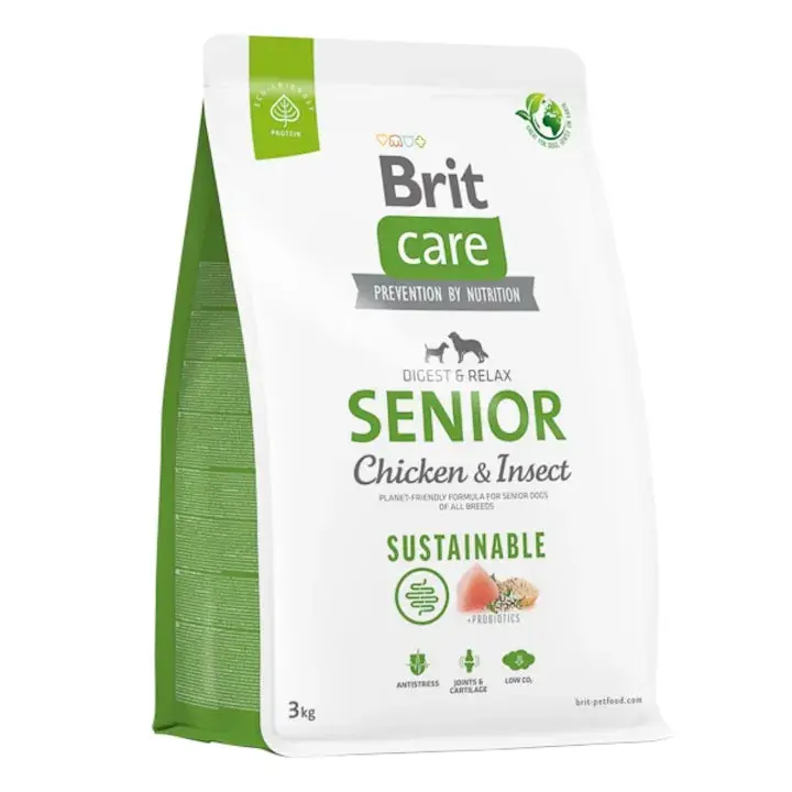 Hrana uscata pentru caini Brit Care Sustainable Senior 3 kg