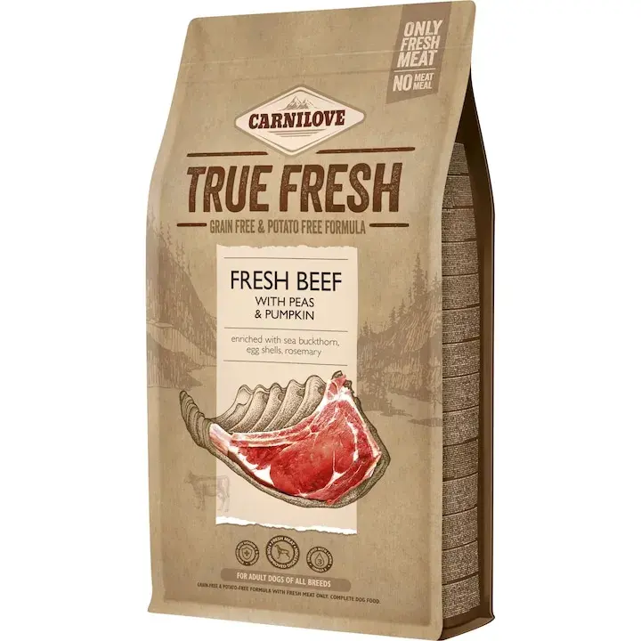 Hrana uscata pentru caini Carnilove True Fresh Adult cu vita 1,5 kg