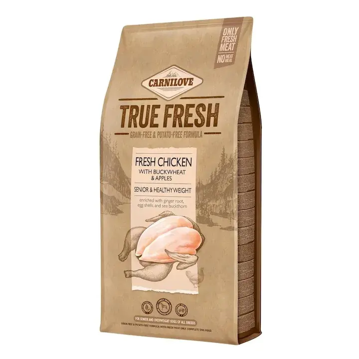 Hrana uscata pentru caini Carnilove True Fresh Senior Healthy Weight cu pui 4 kg