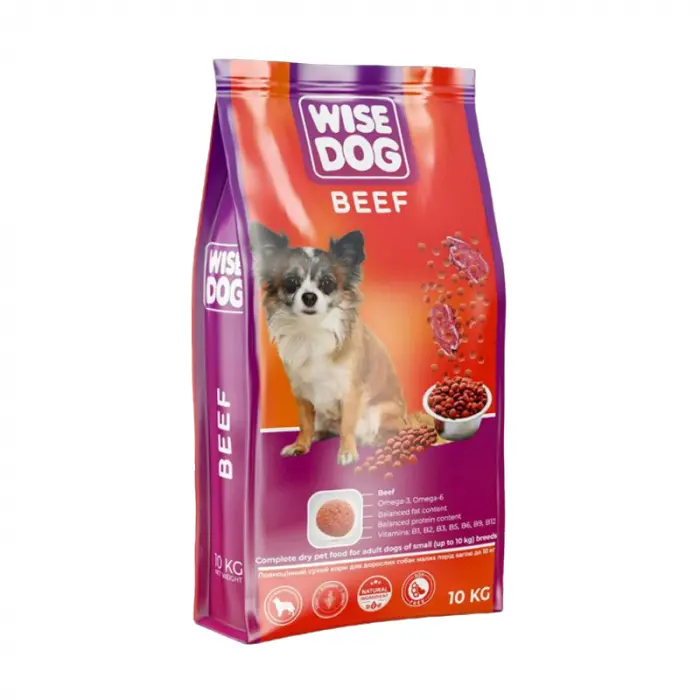 Hrana uscata pentru caini de talie mica Wise cu vita 10 kg