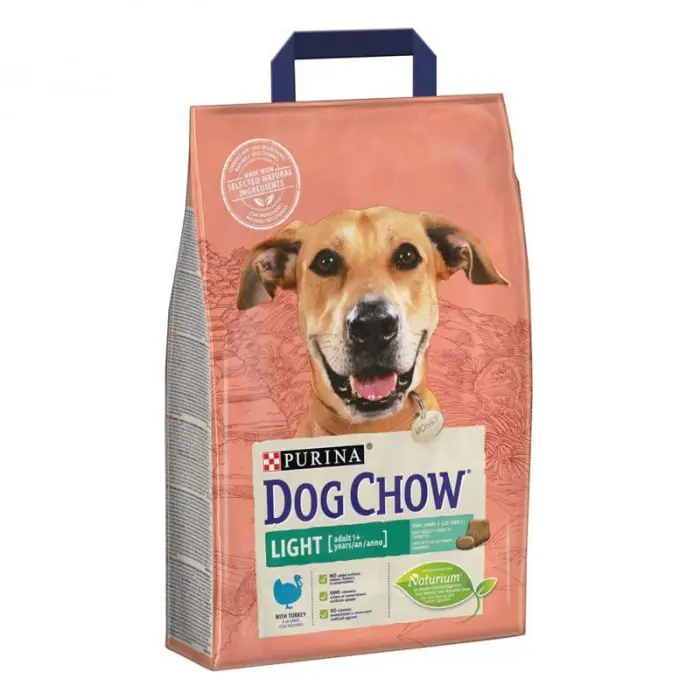 Hrana uscata pentru caini Dog Chow Adult Light cu curcan 2,5 kg
