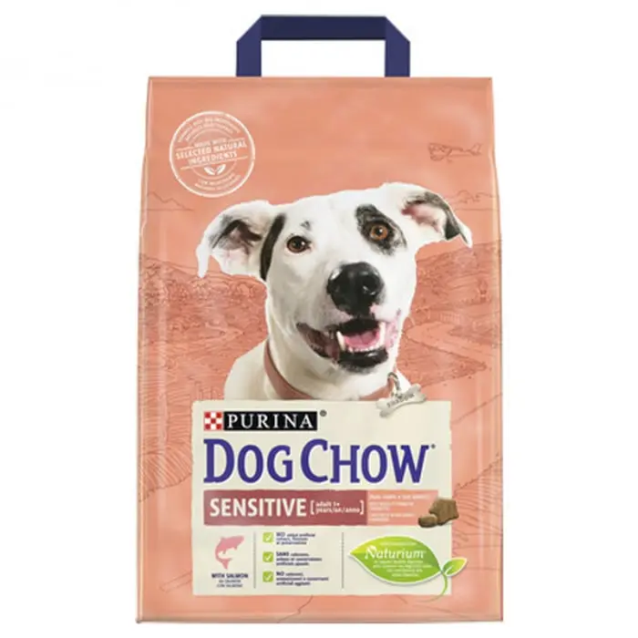 Hrana uscata pentru caini Dog Chow Adult Sensitive cu somon 2,5 kg