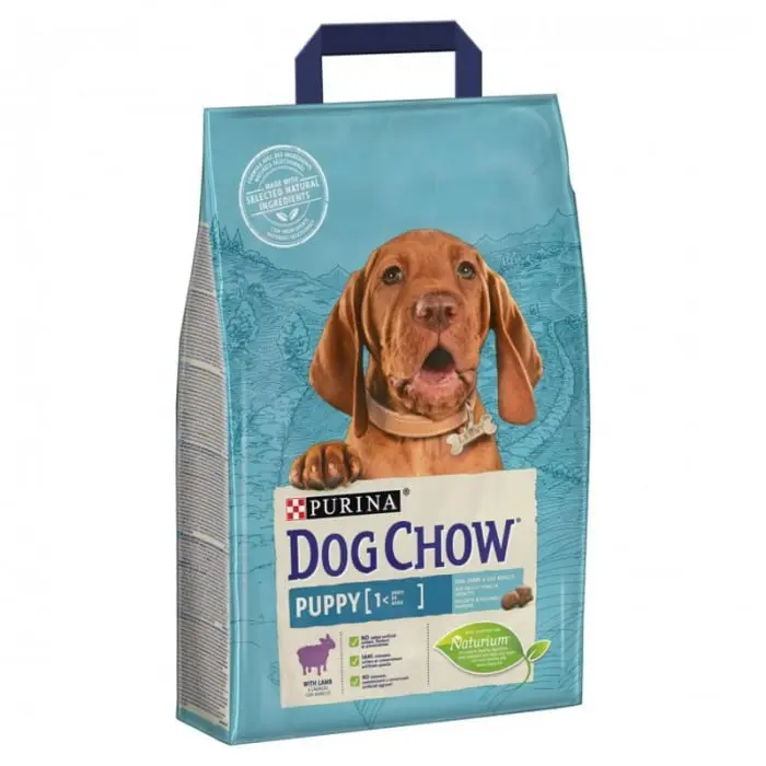 Hrana uscata pentru caini Dog Chow Junior cu miel 2,5 kg