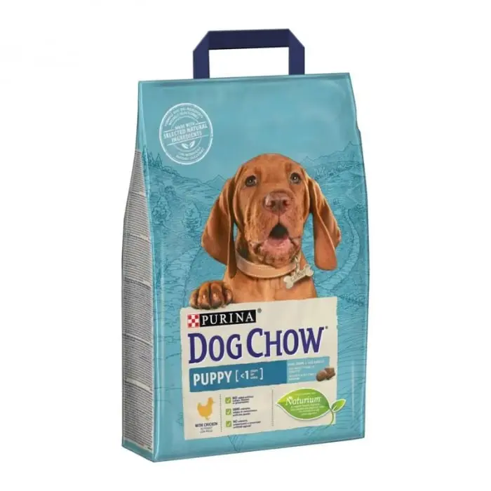 Hrana uscata pentru caini Dog Chow Junior cu pui 2,5 kg