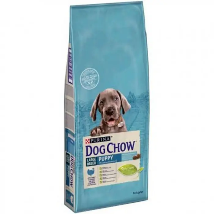 Hrana uscata pentru caini Dog Chow Junior Talie Mare cu curcan 14 kg