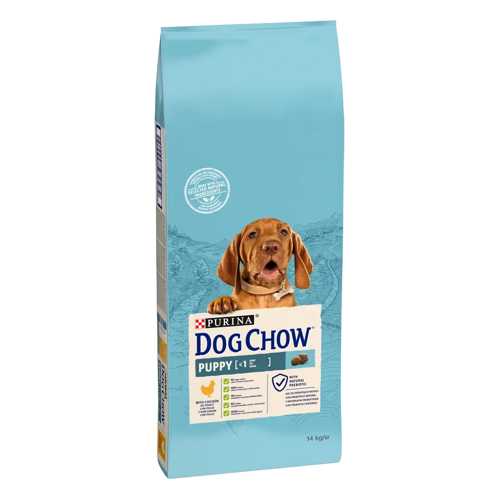 Hrana uscata pentru caini Dog Chow Puppy cu pui 14 kg