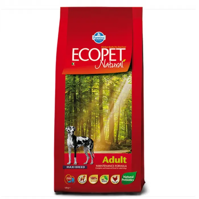 Hrana uscata pentru caini Ecopet Natural Maxi Adult cu pui 12 kg
