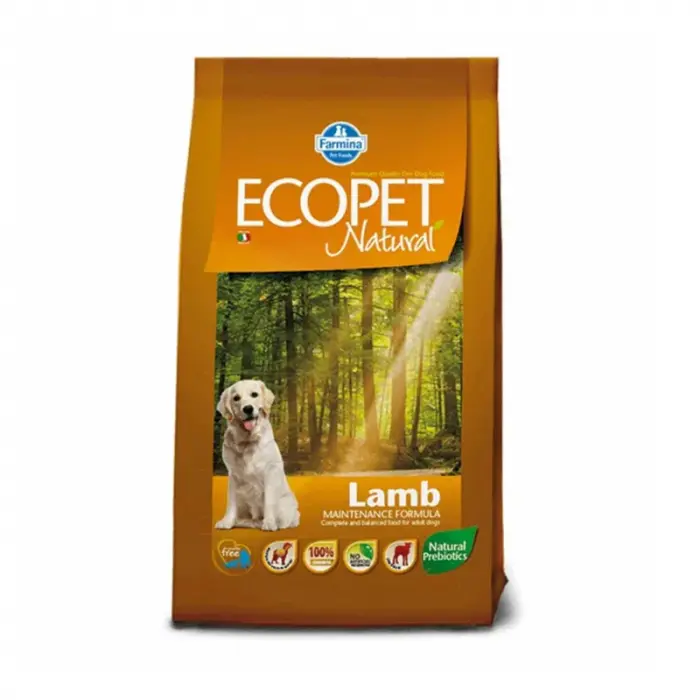 Hrana uscata pentru caini Ecopet Natural Medium Adult cu miel 2,5 kg
