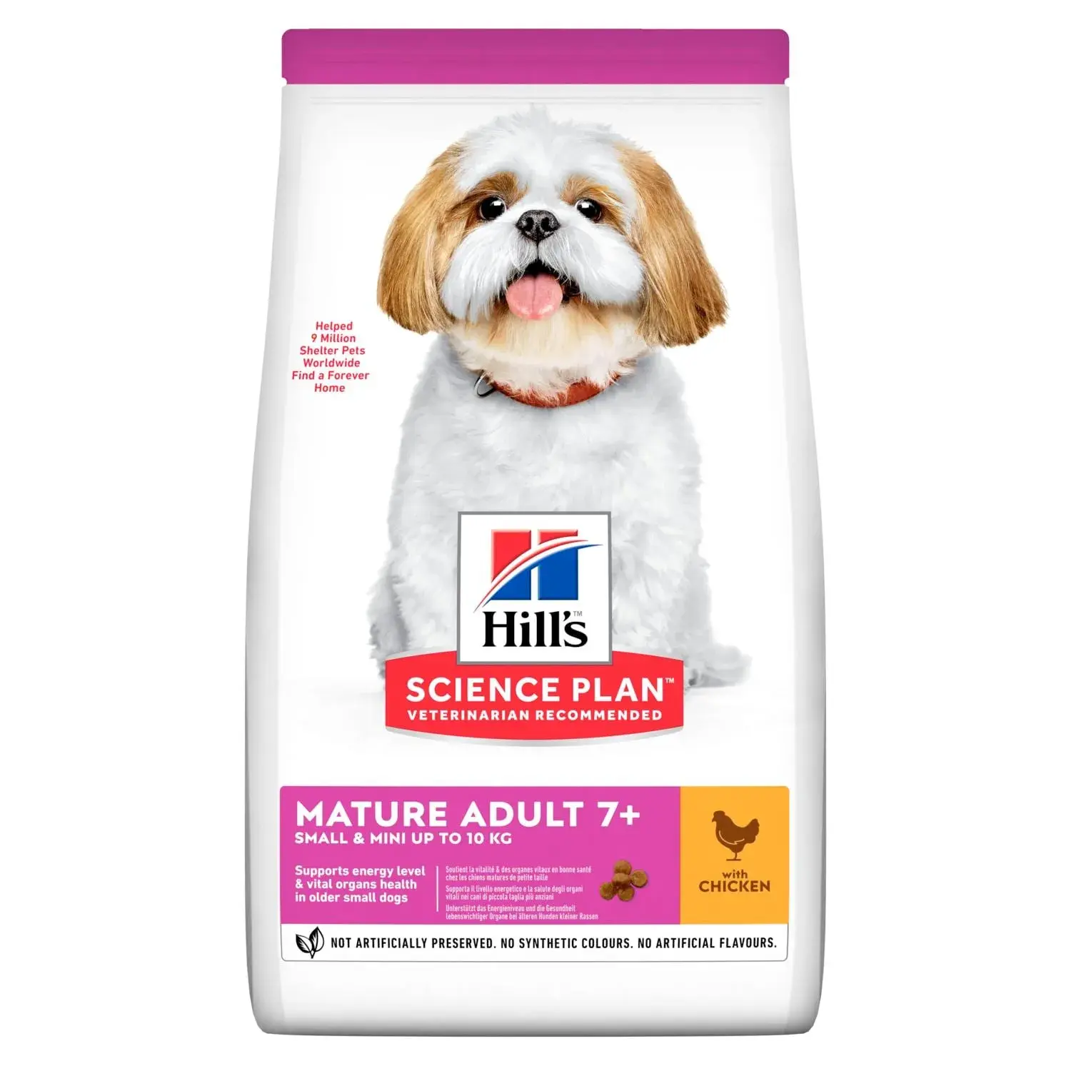 Hrana uscata pentru caini Hills SP Small Mini Mature Adult 7+ cu pui 3 kg