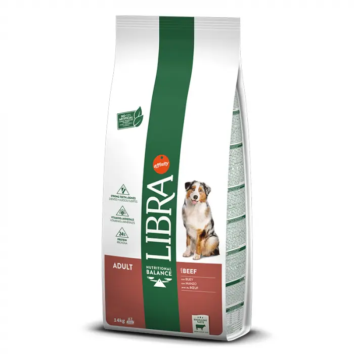 Hrana uscata pentru caini Libra Adult  cu vita 14 kg